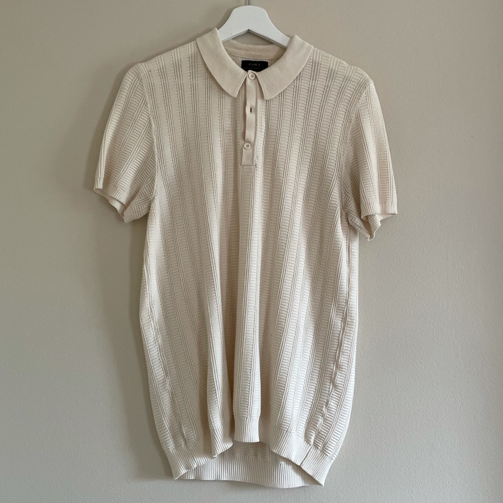 Mens slim fit Zara sweater polo